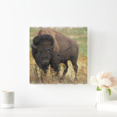 Horloge Carrée Wood Bison Wall Clock (Maison)