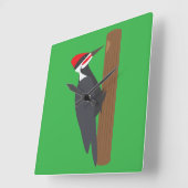 Horloge Carrée Woodpecker (Angle)