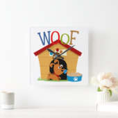 Horloge Carrée Woof Dog (Maison)