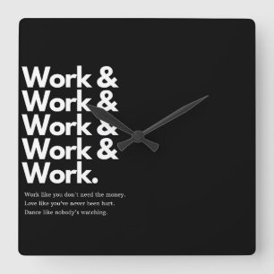 Horloge Carrée Work Work Stylish Wall Clock , square acrylic.