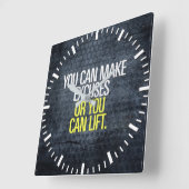 Horloge Carrée Workout (Angle)