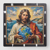 Horloge Carrée World in His Hands: Love Defined (Recto)