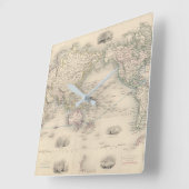 Horloge Carrée World On Mercator's (Angle)