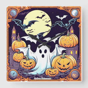 Horloge Carrée Wow Halloween Thrill