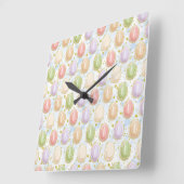 Horloge Carrée Wreath de Pâques (Angle)