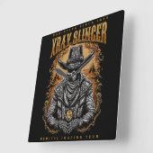 Horloge Carrée XRay Slinger Skeleton Cowboy (Angle)