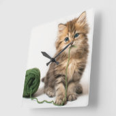Horloge Carrée Yarn vert de Kitten (Angle)