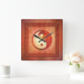 Horloge Carrée Yin et Yang (Maison)