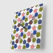 Horloge Carrée Yoga pose motif | Yoga sans couture motif 34 (Angle)