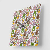 Horloge Carrée Yoga pose motif | Yoga sans couture motif 58 (Angle)