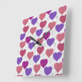 Horloge Carrée Yoga poses pattern | Yoga seamless pattern 3 (Angle)