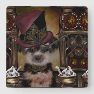 Horloge Carrée Yorkie Poo