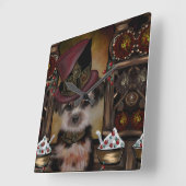 Horloge Carrée Yorkie Poo (Angle)