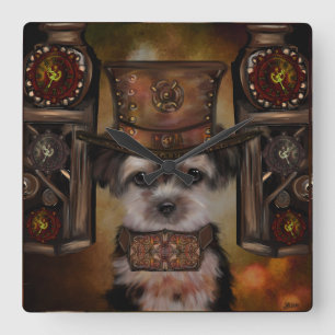 Horloge Carrée Yorkie Poo