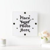 Horloge Carrée Your Photo Here Wall Clock (Maison)