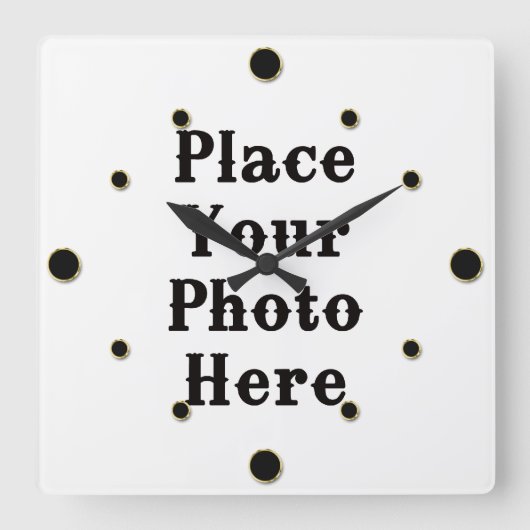 Horloge Carrée Your Photo Here Wall Clock (Recto)