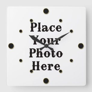 Horloge Carrée Your Photo Here Wall Clock