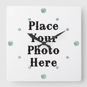 Horloge Carrée Your Photo Here Wall Clock