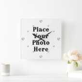 Horloge Carrée Your Photo Here Wall Clock (Maison)