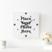 Horloge Carrée Your Photo Here Wall Clock (Maison)