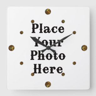 Horloge Carrée Your Photo Here Wall Clock