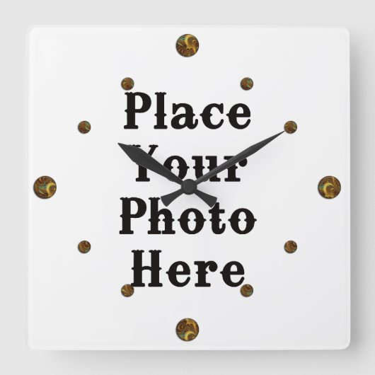 Horloge Carrée Your Photo Here Wall Clock (Recto)