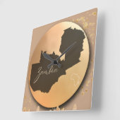 Horloge Carrée Zambie x Afrique (Angle)