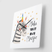 Horloge Carrée Zebri-maïs d'inspiration (Angle)