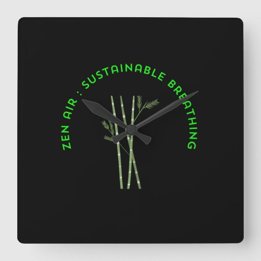 Horloge Carrée Zen Air: Sustainable Breathing (Recto)