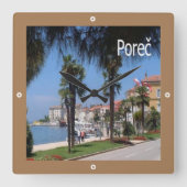 Horloge Carrée zHR009 POREC, Croatie, (Recto)