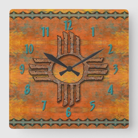 Horloge Carrée Zia (Recto)