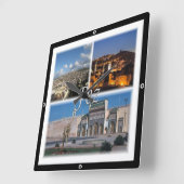 Horloge Carrée zMA016 FEZ, Mosaïque, Maroc, Afrique, (Angle)