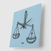 Horloge Carrée Zodiac : Libra, 1482 (Angle)