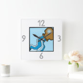 Horloge Carrée Zodiac Sign Aquarius Wall Clock (Maison)