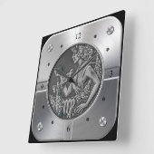 Horloge Carrée Zodiac ~ Virgo ~ Celestial ~ Astrologie occidental (Angle)