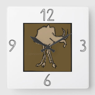 Horloge Carrée Zodiaque Sign Capricorn Wall Clock