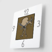 Horloge Carrée Zodiaque Sign Capricorn Wall Clock (Angle)