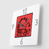 Horloge Carrée Zodiaque Sign Scorpio Wall Clock (Angle)