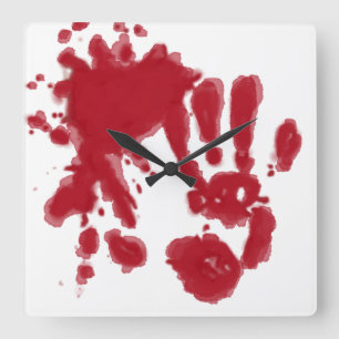 Horloge Carrée zombie clock