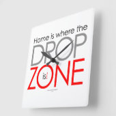 Horloge Carrée Zone de largage de Skydiving (Angle)