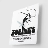 Horloge Carrée Zorine's Restaurant Disco Nightclub, Chicago, IL (Angle)