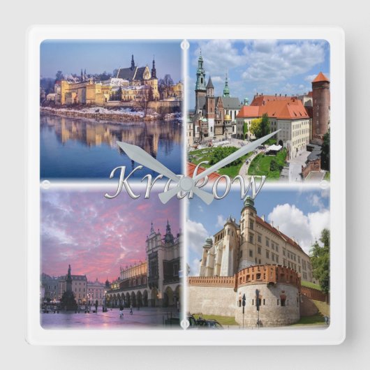 Horloge Carrée zPL009 KRAKOW, Pologne, Europe, (Recto)