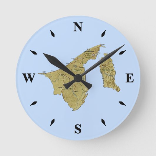 Horloge Carte Brunei (Recto)