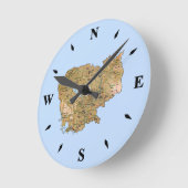 Horloge Carte Cambodge (Angle)