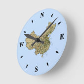 Horloge Carte Chine (Angle)