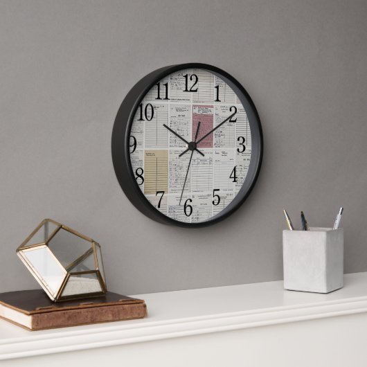 Horloge Carte de bibliothèque (Bureau)