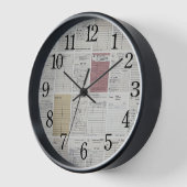 Horloge Carte de bibliothèque (Angle)