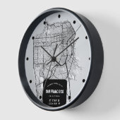 Horloge Carte de San Francisco (Angle)