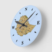 Horloge Carte Éthiopie (Angle)