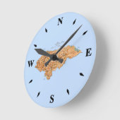 Horloge Carte Honduras (Angle)